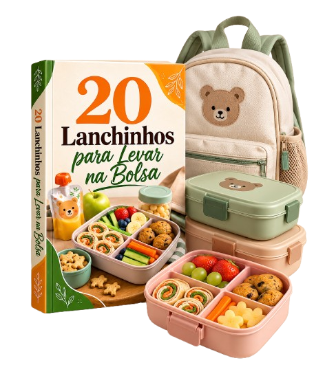 Kit 20 Lanchinhos para Levar na Bolsa com livro, mochila e potinhos
